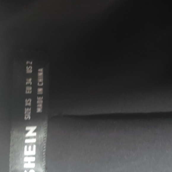 Shein Black Faux Leather Biker Crop Jacket - Picture 2 of 2